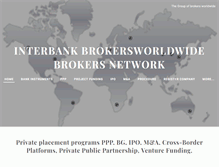 Tablet Screenshot of interbankbrokers.com